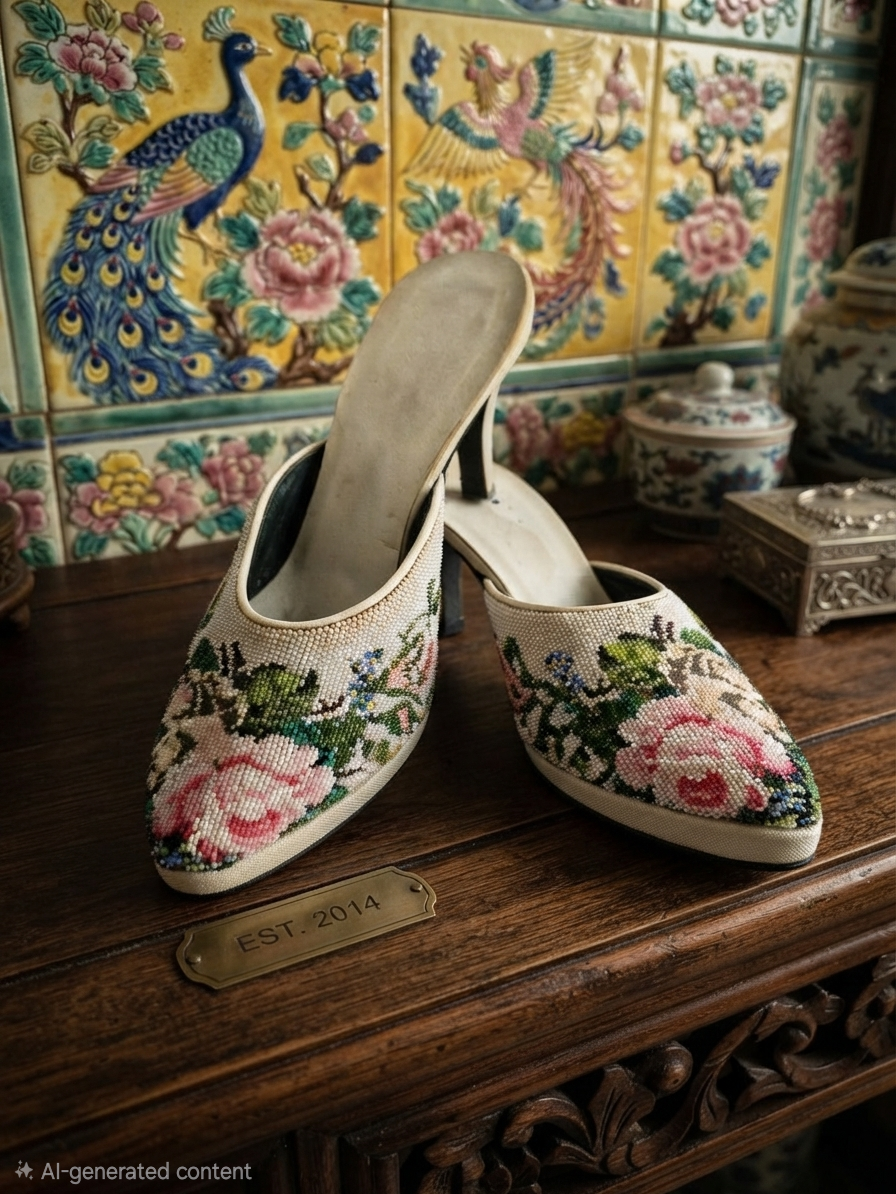 My first beaded shoes, made in 2014